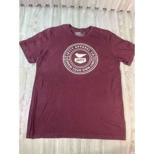 Jetty T-Shirt Women’s Sz Large -Draw Your Own Line- Short Sleeve Marron